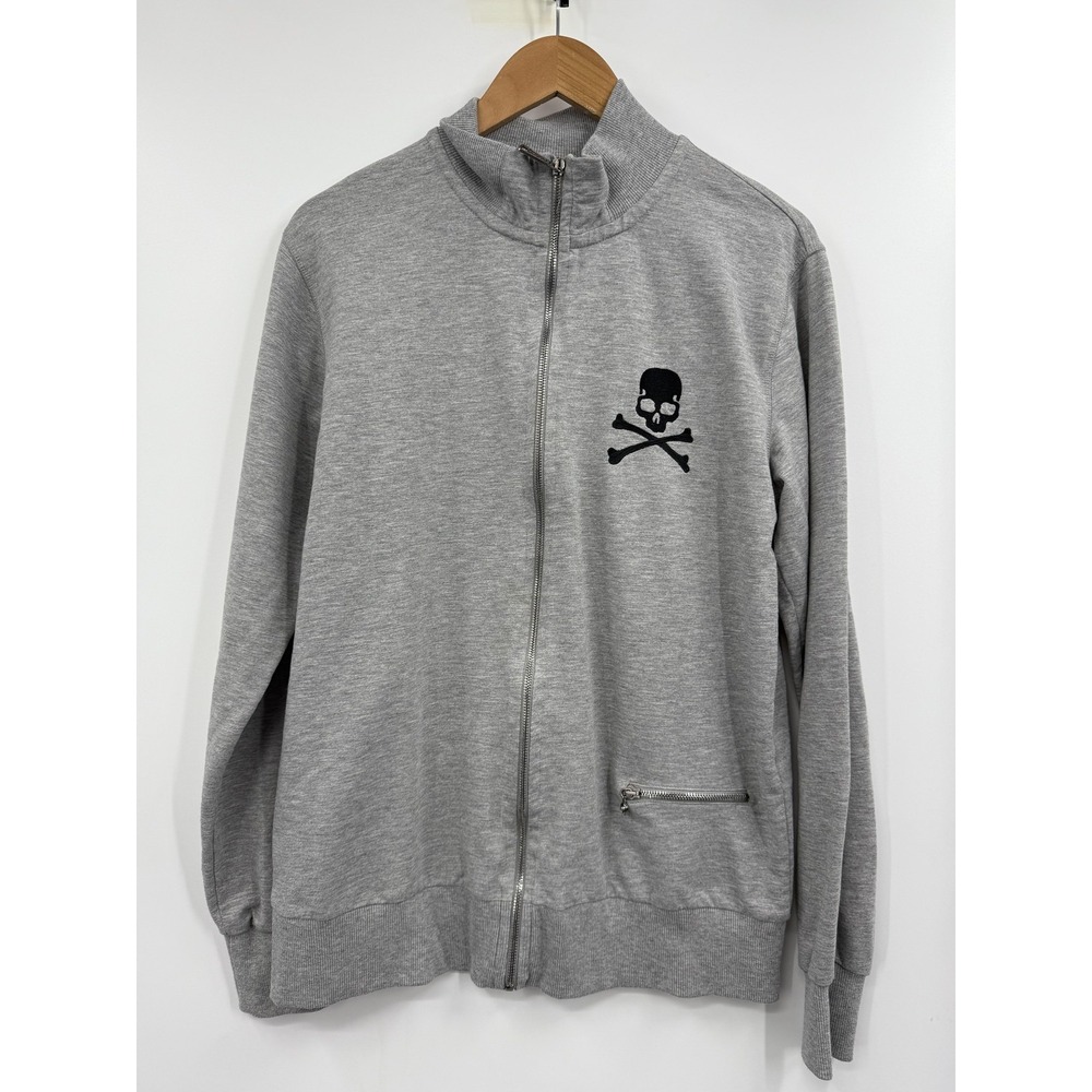 Philipp Plein Homme Sweatshirt Mens 2XL Full Zip Skull Crossbones Zip Pocket